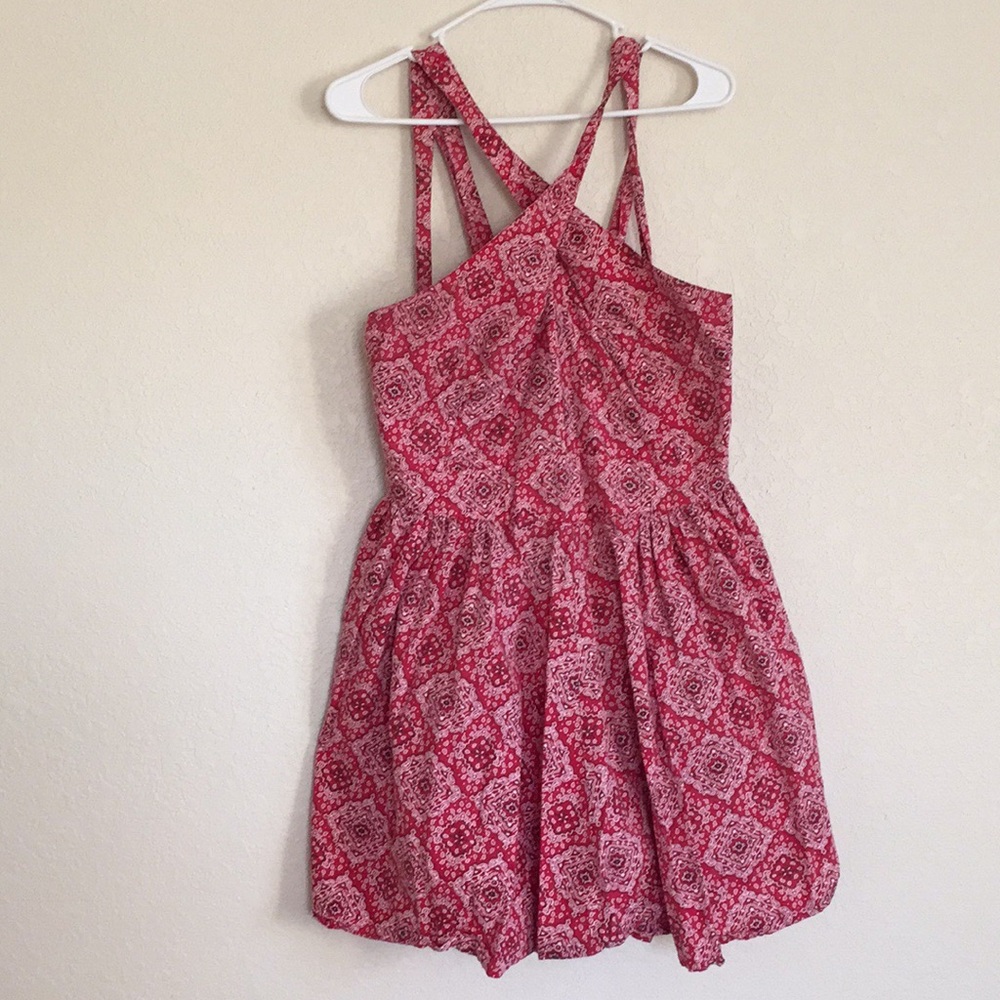 Super cute Red Bandana print dress